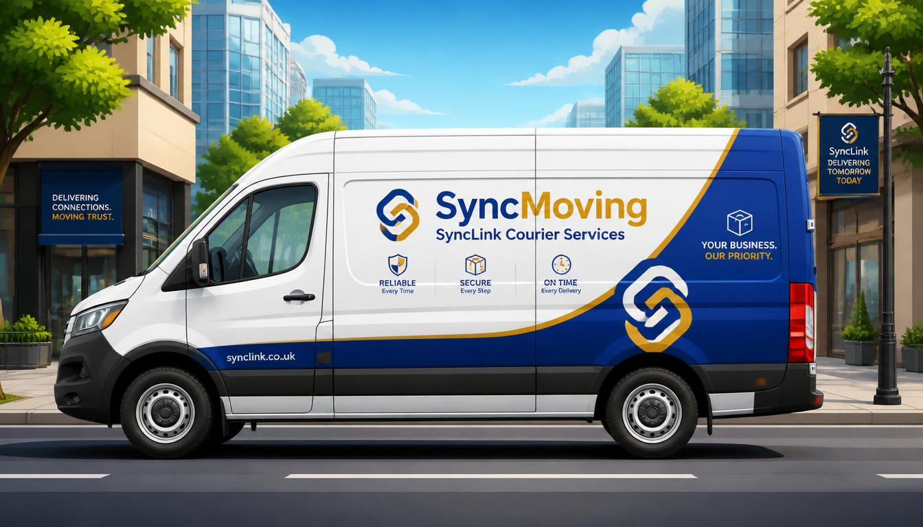 SyncMoving branded white cargo van ready for small apartment moves
